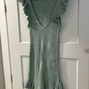 Free People Mint Knit Dress / Beach Cover